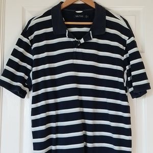 Nautica men's XL stripe s/s polo